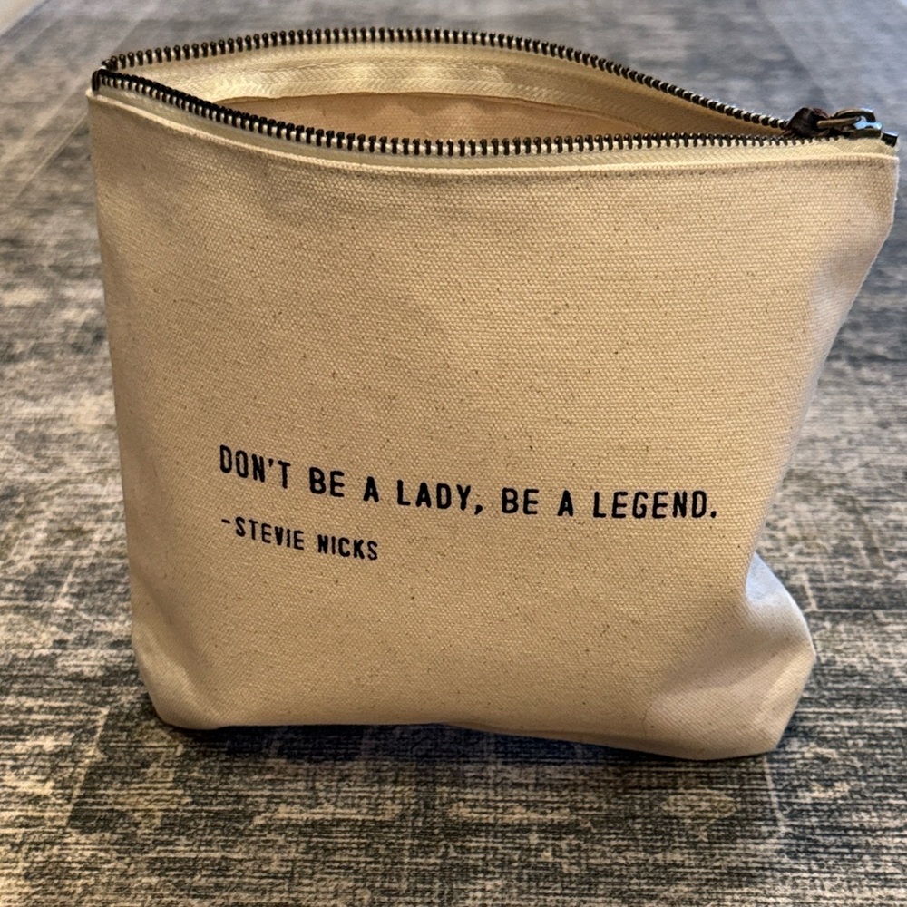 Legendary Quote Canvas Clutch